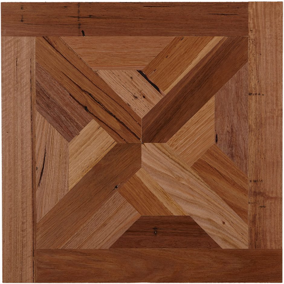 canterbury-demure-parquetry-panels-vo Parquet Flooring Panel feat. Canterbury Demure pattern in 100% Recycled 'Victorian Origins' Reclaimed Australian Hardwood