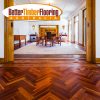 Parquetry Panels with Herringbone Design in Gladstone Pipeline Reds