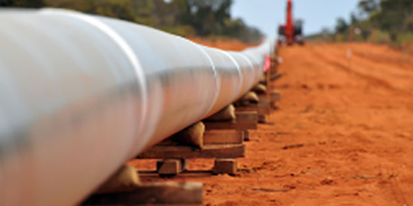 Sleepers used during construction of Gladstone Pipeline