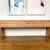 reclaimed timber hallway console